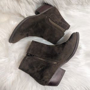 Merona Army Green Suede Booties